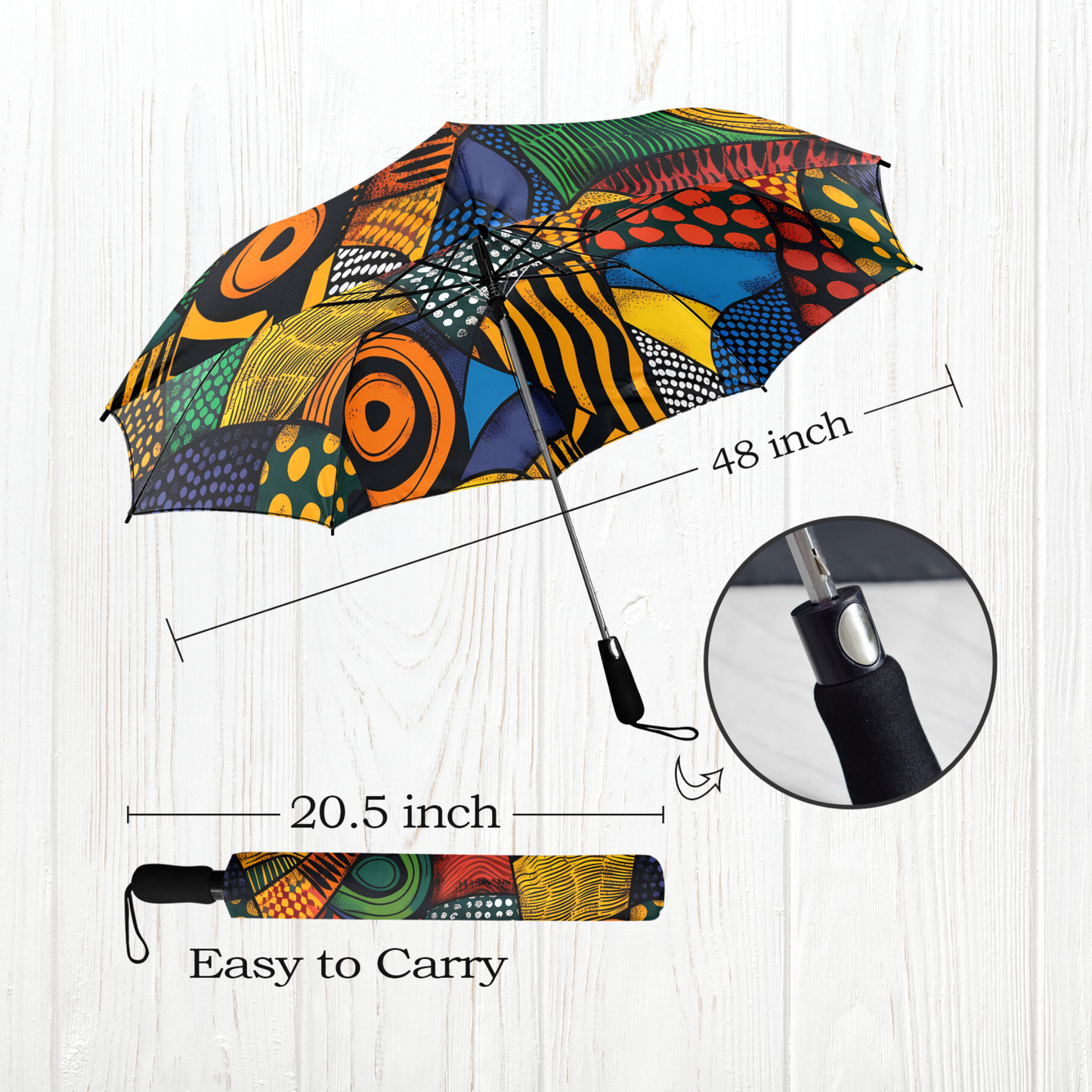 Vibrant African Print Umbrella