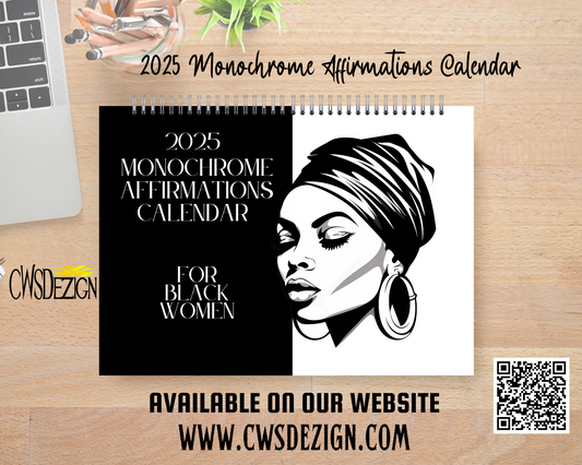 2025 Monochrome Affirmations Calendar