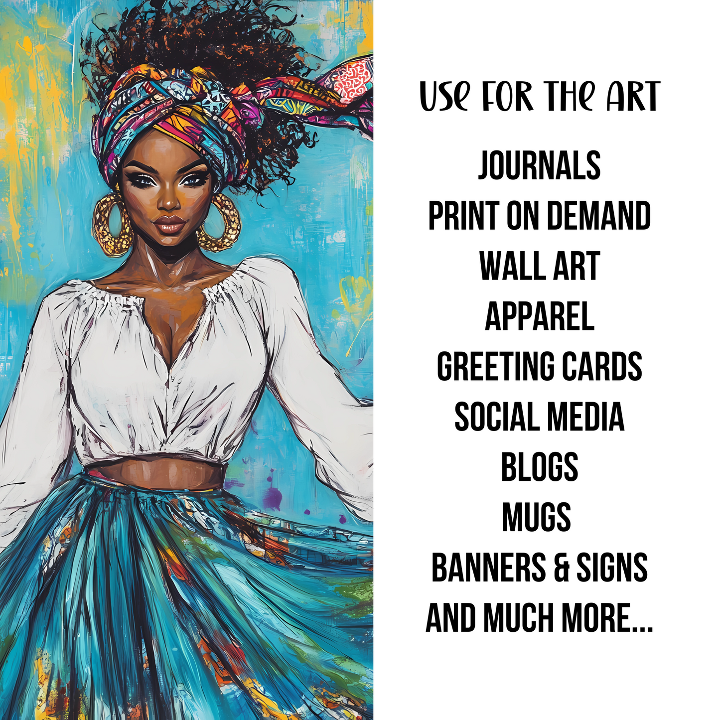 Regal Elegance: Afrocentric Fashion Art Bundle