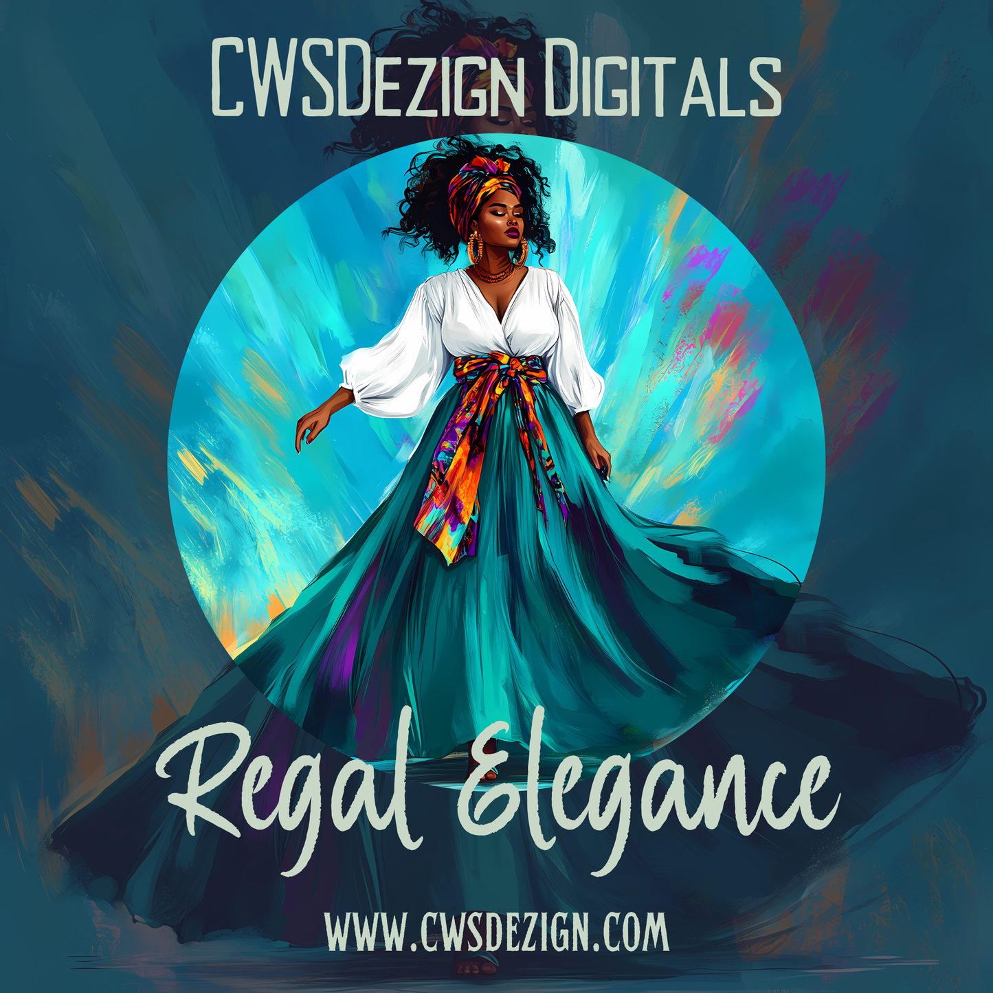 Regal Elegance: Afrocentric Fashion Art Bundle