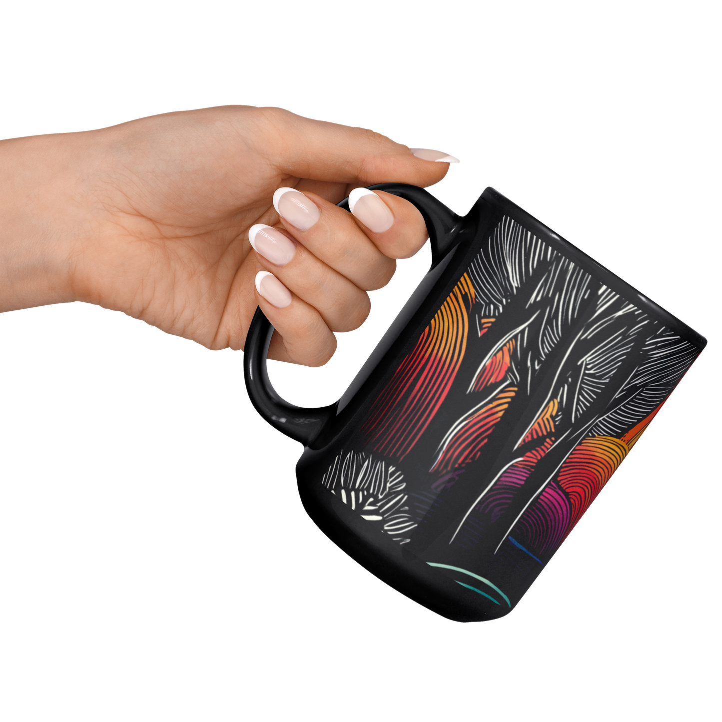 Radiant_Afro_Sunset_Abstract_Art_Mug_-_A_Lifestyle_LH_Raised_Angle_Mockup.png