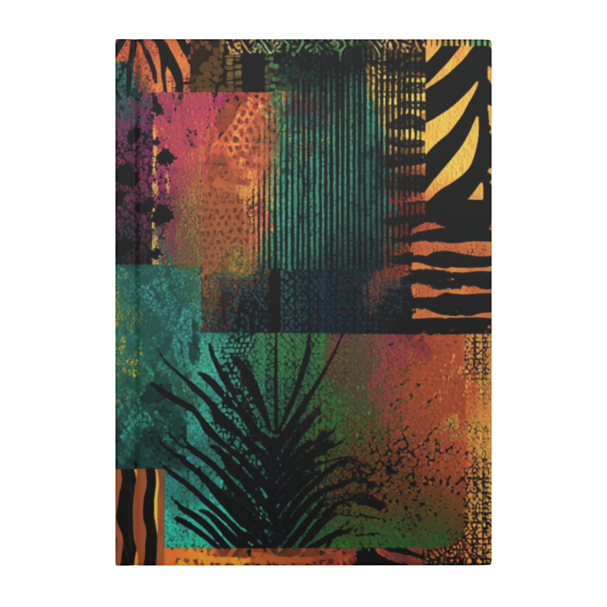 Urban Safari Hardcover Journal – Afrocentric Animal Print Patchwork Ar ...