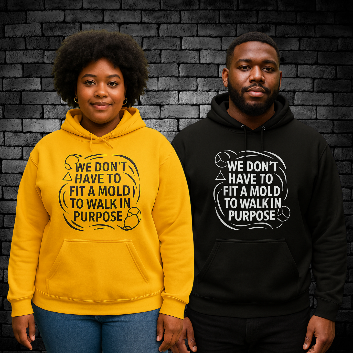 Purposeful Walk Unisex Hooded Sweatshirt, Inspirational Hoodie, Gift for Her, Motivational Sweatshirt, Cozy Pullover