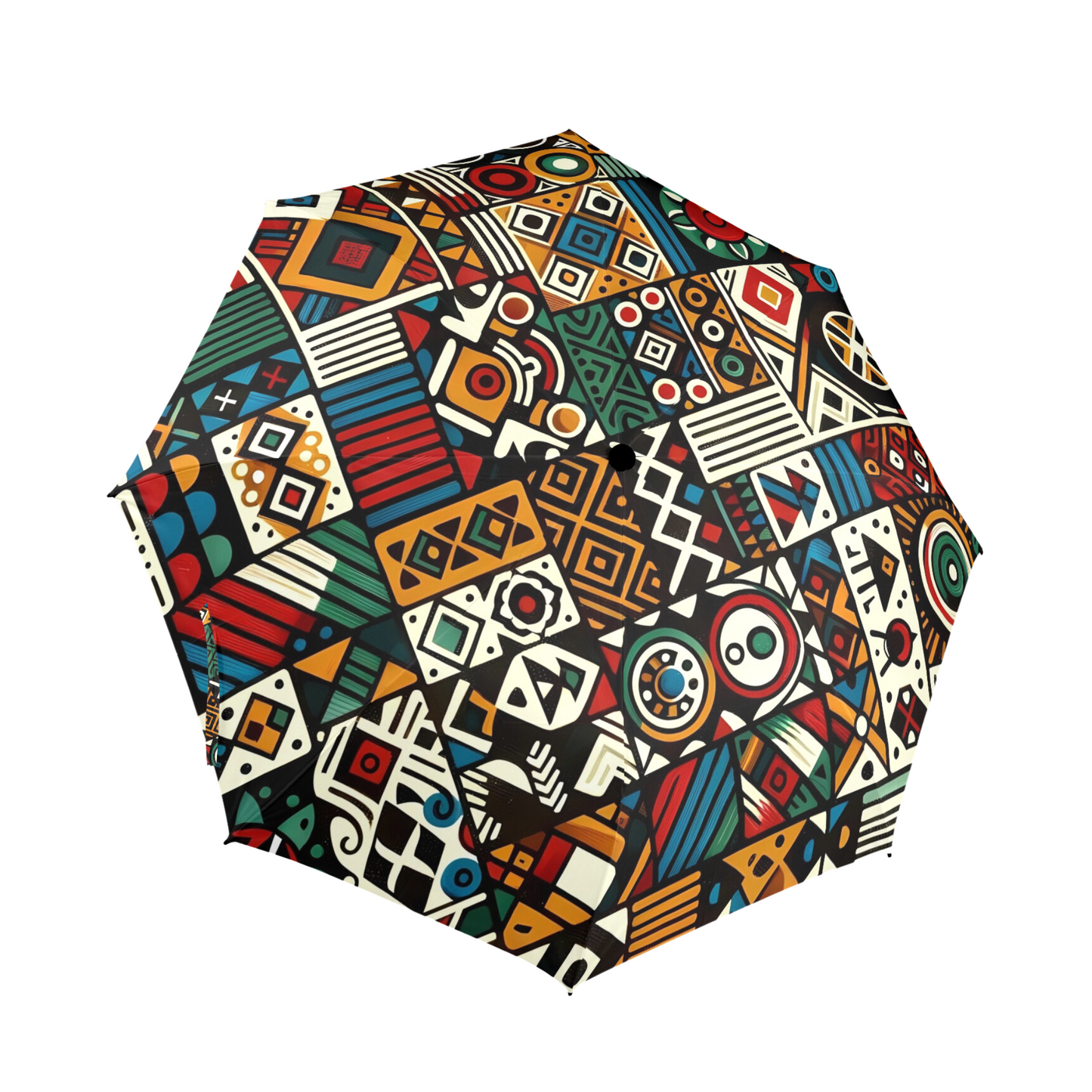 Vibrant Afrocentric Geometric Pattern Umbrella