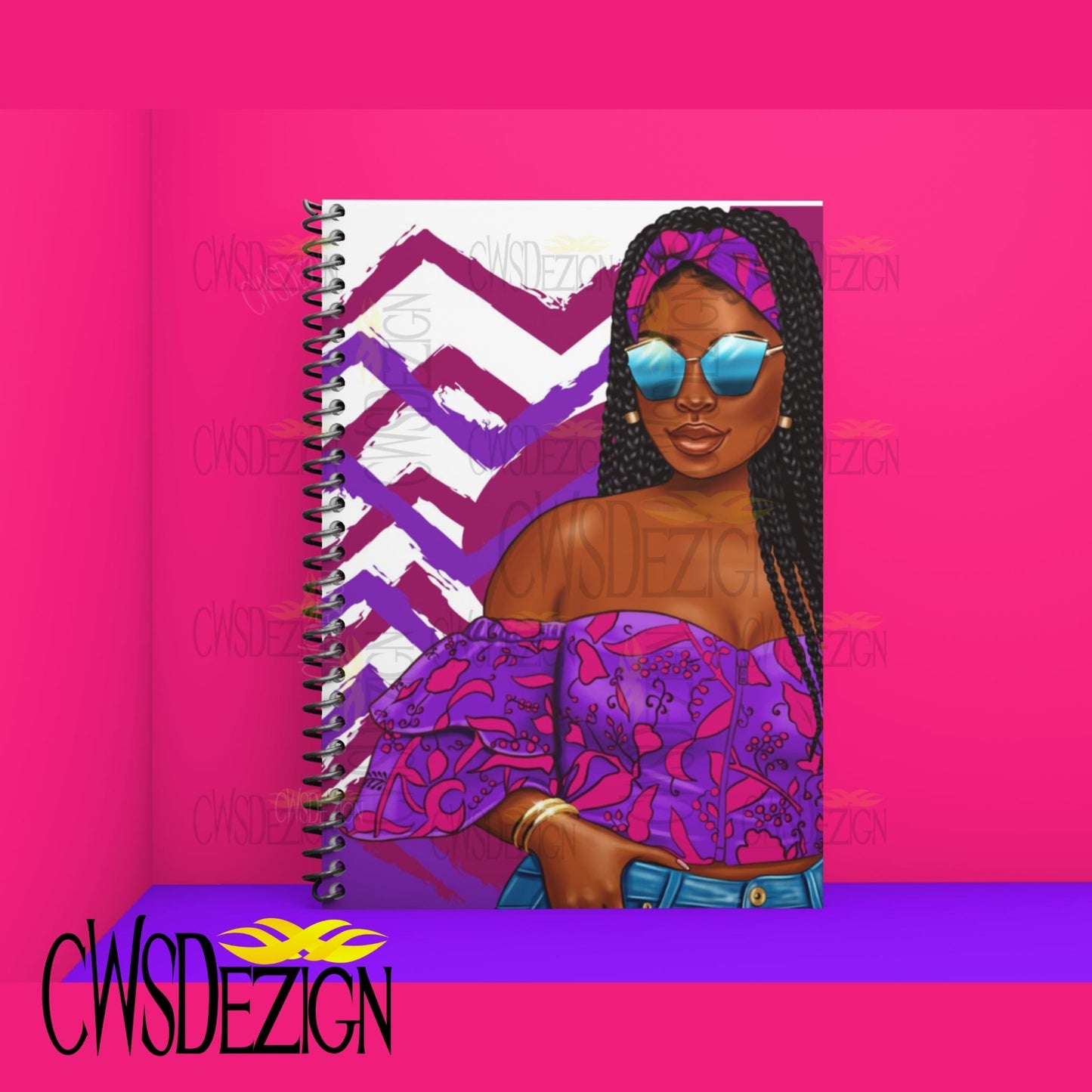 Sis in Blue Shades Notebook - CWSDezign