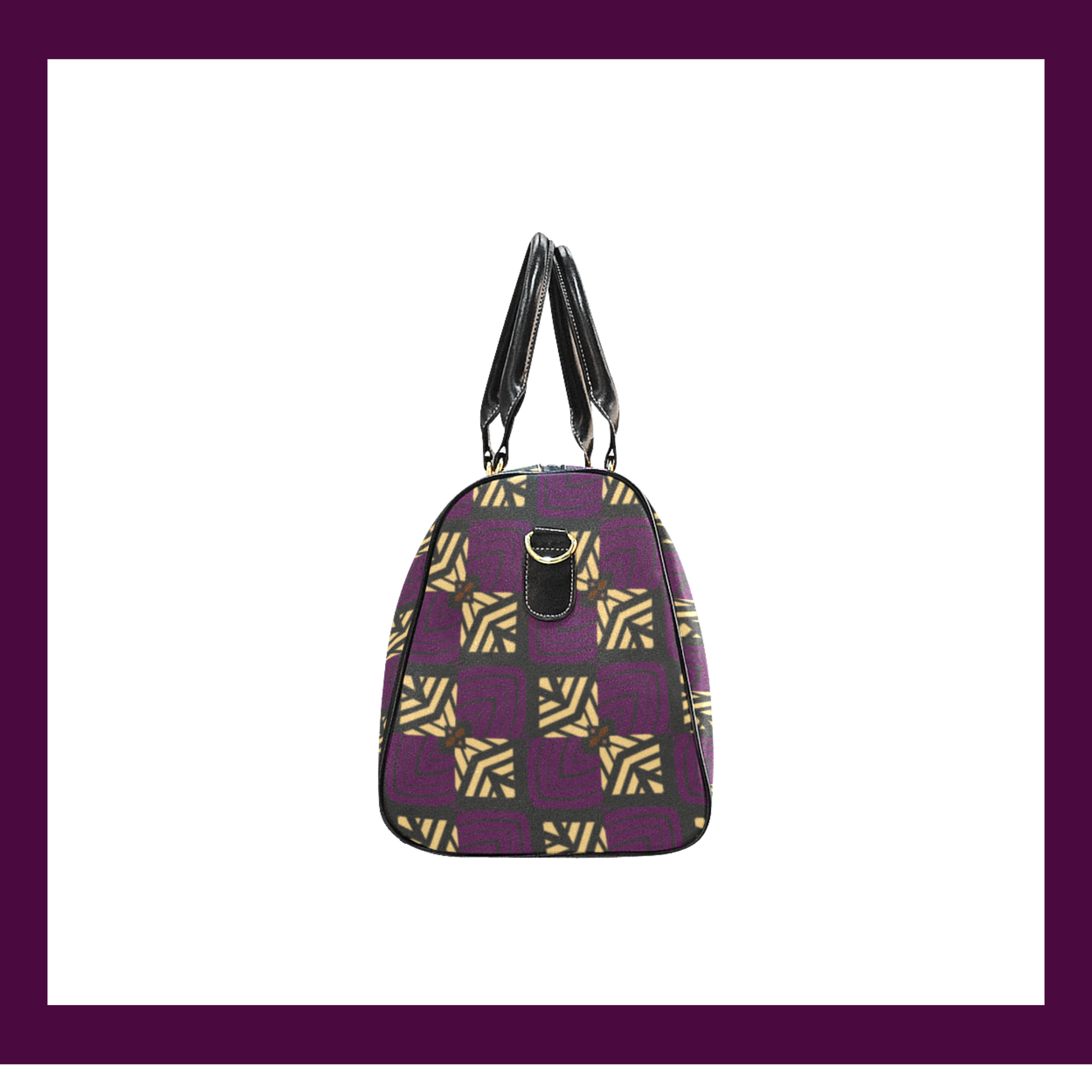 Purple Kente Vibe Travel Duffle Bag - CWSDezign