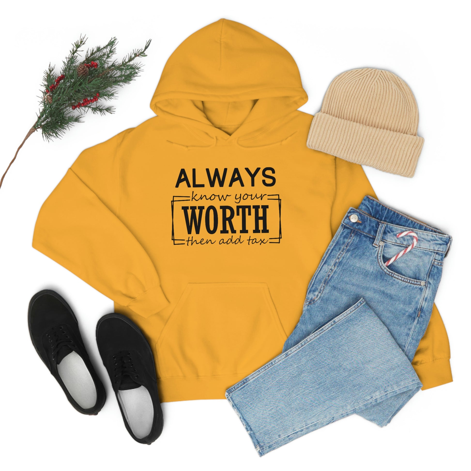 Always Know Your Worth Hoodie - CWSDezign