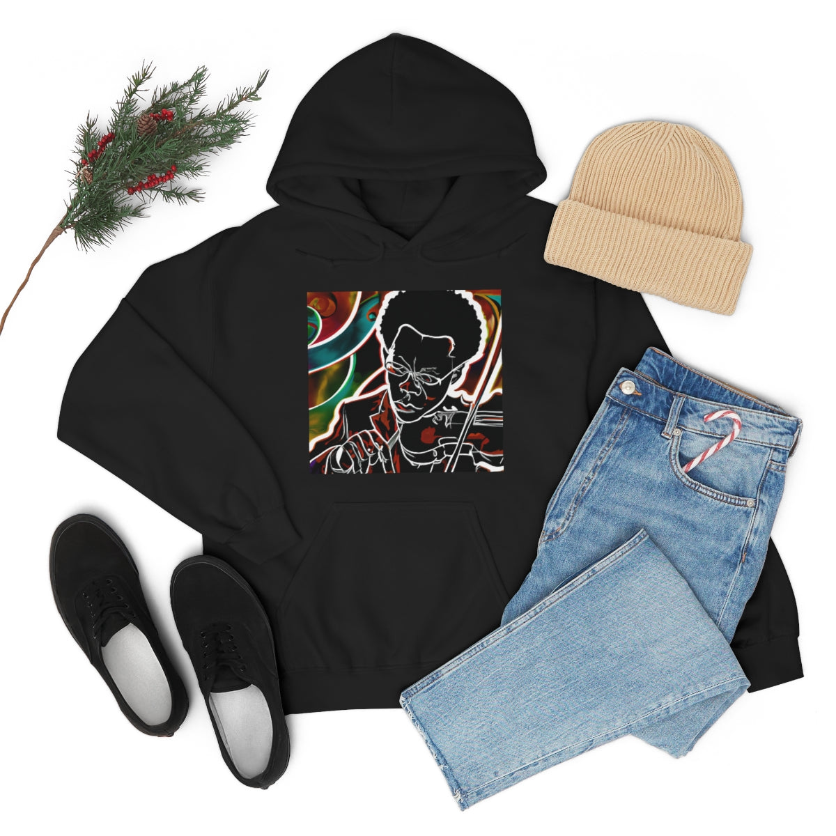 Black Violin Vibe Hoodie - CWSDezign